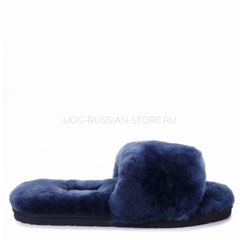 UGG Fluff Slide Slippers Navy Blue 11